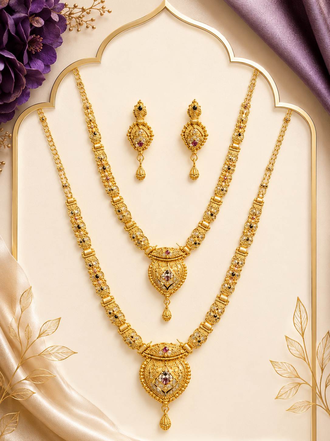 Gold Plated Necklace Set